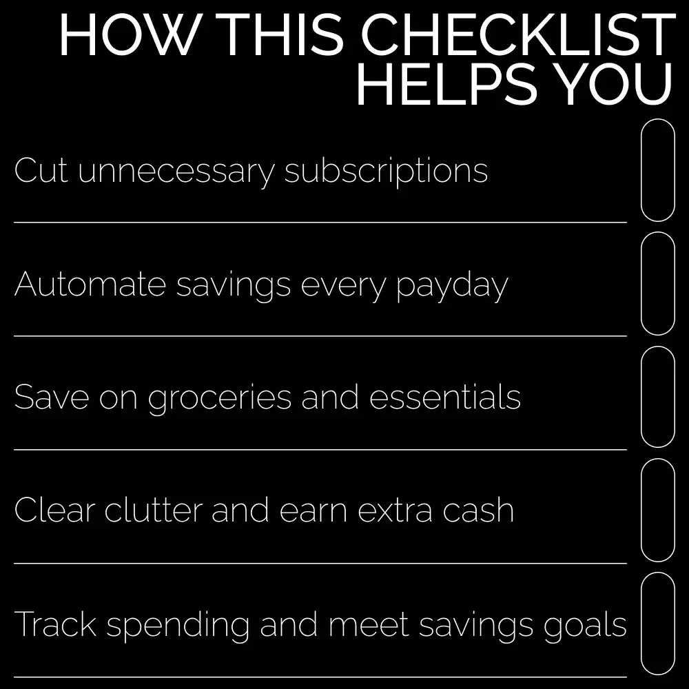 Fast Savings Action Checklist – Quick and Easy Steps to Boost Your Savings