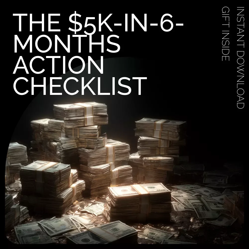 The $5K-in-6-Months Action Checklist | How to Save 5K in 6 Months | Budget Planner, Savings Checklist, Financial Goal Tracker (Digital Download)
