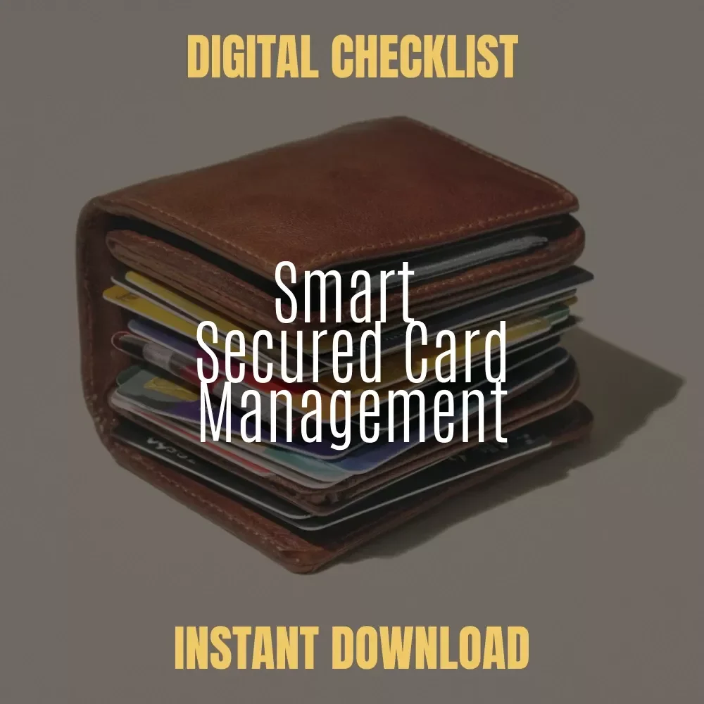 Checklist for Managing a Secured Credit Card – Printable Finance Checklist, How to Manage a Secured Credit Card Guide, Credit-Building Digital Download