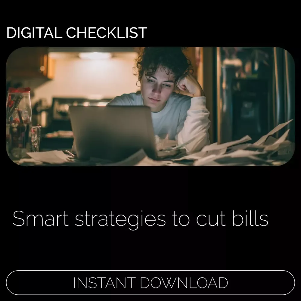Bill-Slashing Action Plan | Money-Saving Checklist | How to Save Money on Bills | Budget Cut Checklist for Lowering Monthly Expenses
