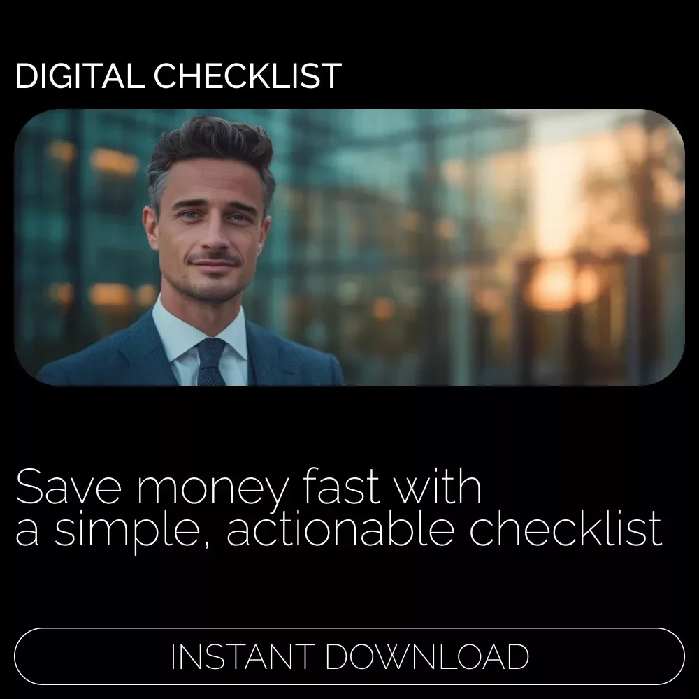 Quick & Easy Money-Saving Checklist | How to Save Money Fast Digital Checklist for Budgeting, Cutting Expenses & Boosting Income