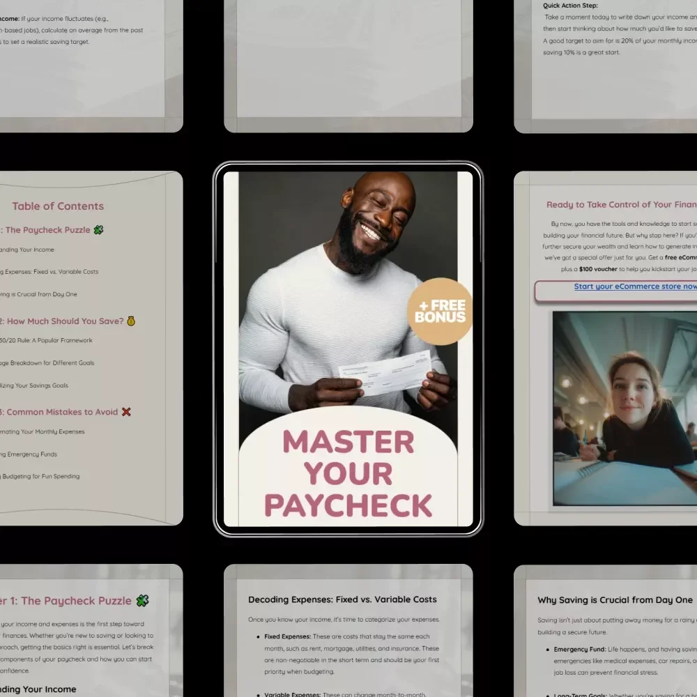 Master Your Paycheck | Smart Money Guide on How Much to Save Each Paycheck | Budgeting, Saving & Financial Planning Ebook