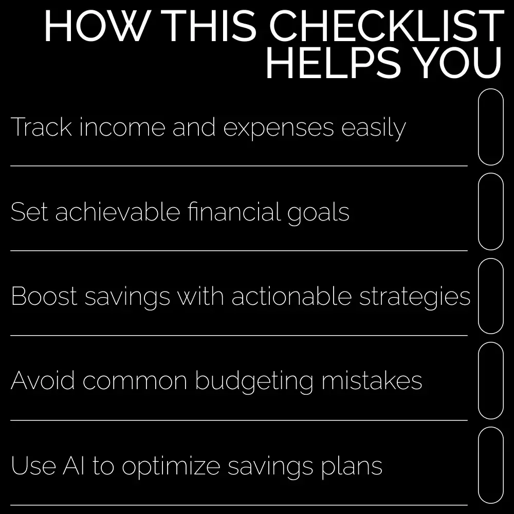 Monthly Savings Success Checklist: A Step-by-Step Guide to Boosting Your Savings and Financial Health