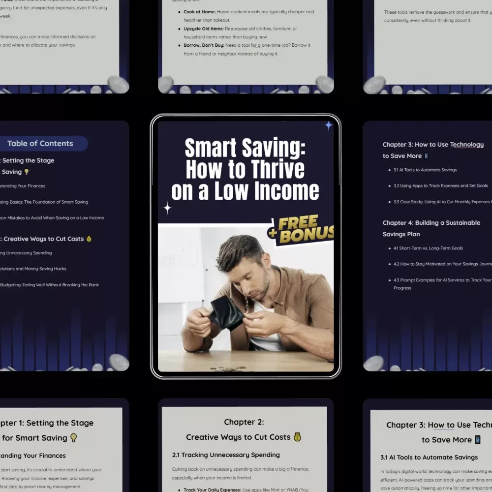 Smart Saving: How to Thrive on a Low Income | Practical Guide on How to Save Money With Low Income, Budgeting Basics, Cost-Cutting Tips & AI Tools