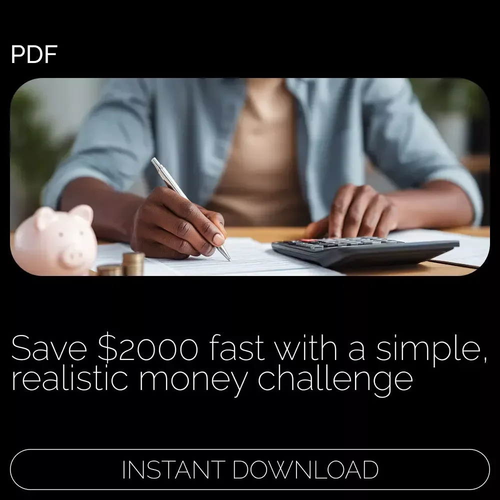 Save $2000 in 2 Months Challenge | Step-by-Step Ebook Guide on How to Save 2000 in 2 months, Budget Smarter, Cut Costs & Boost Income Fast