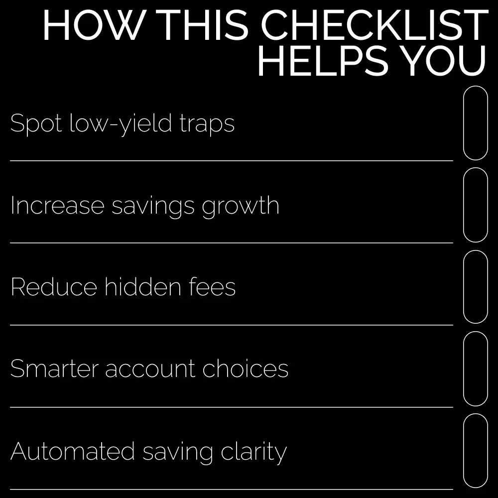 Escape the Big Bank Trap: Smart Savings Checklist | Simple Steps Showing