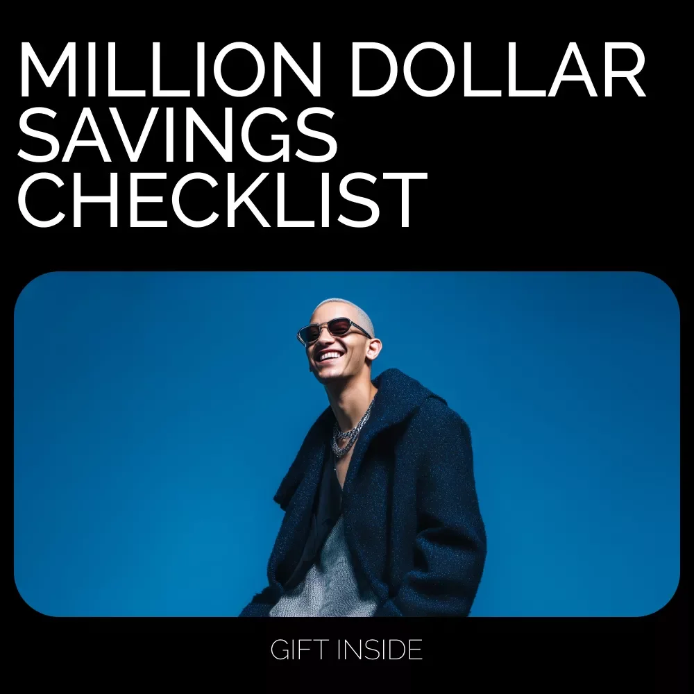 Million Dollar Savings Checklist | Smart Financial Planning Tool | How to Save a Million Dollars in 10 Years Calculator Inspired Digital Checklist
