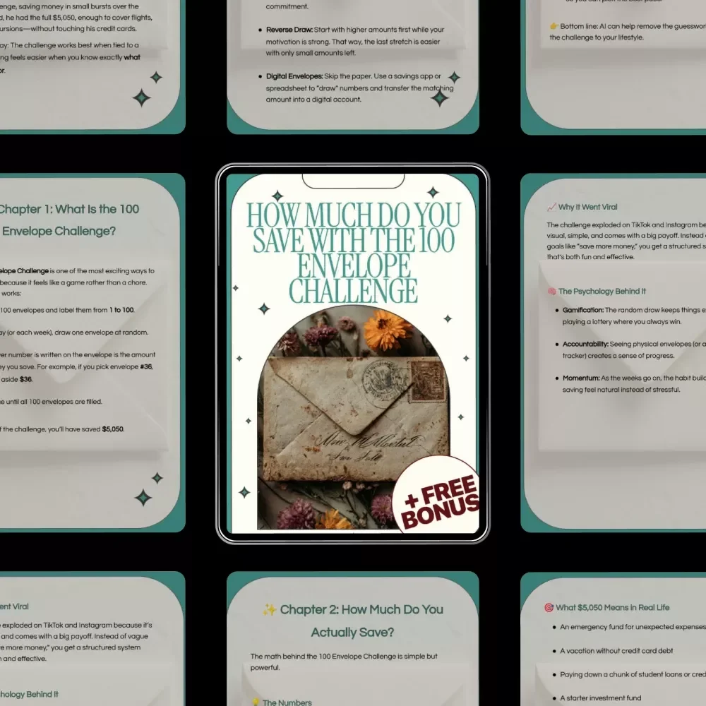How Much Do You Save with the 100 Envelope Challenge | Viral Savings Guide | Budget Planner PDF | how much do you save with the 100 envelope challenge