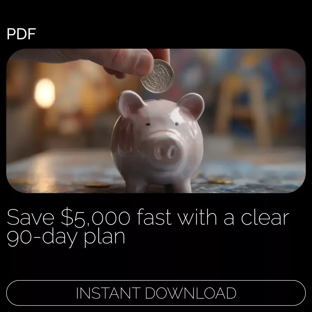 The $5K Sprint: Guide to Fast, Smart Savings | How to Save $5000 in 3 Months Digital Ebook