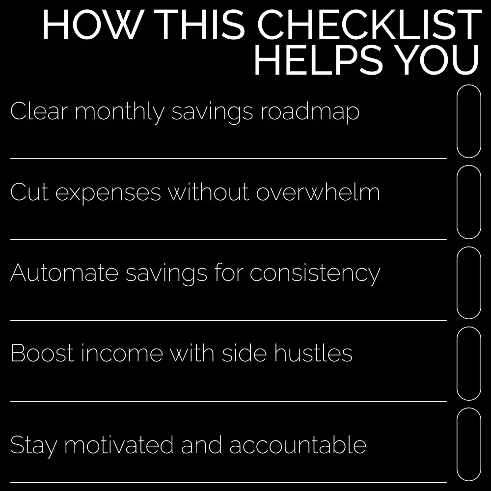 20K in 12 Months Checklist! | Simple Savings Planner & Step-by-Step Guide on How to Save 20000 in a Year