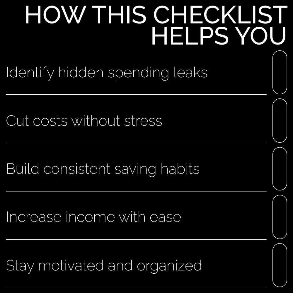 $500 Savings Action Plan | Checklist to Learn How to Save 500 a Month | Simple Monthly Money Reset