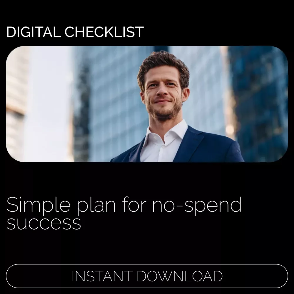 The No-Spend Month Power Checklist – How to Prepare for a No-Spend Month Printable Budget Reset Planner, Digital Download Savings Challenge Guide