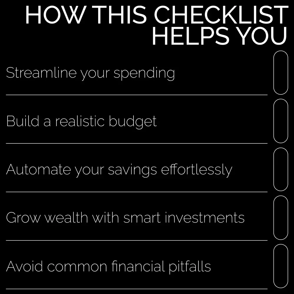 Money Mastery Checklist: Save Smarter, Grow Faster - A Practical Guide to Financial Freedom