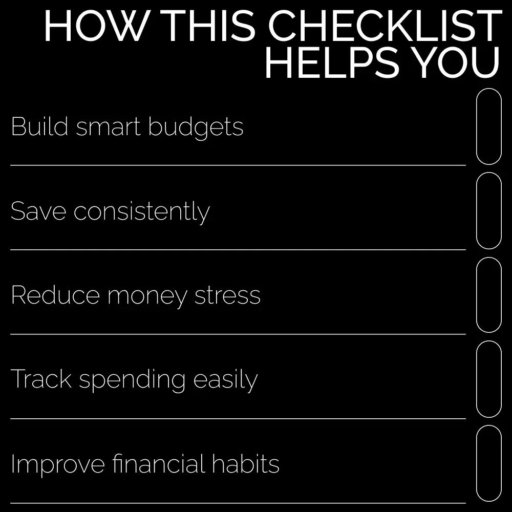 💸 Smart Money Moves: Action Checklist | Simple Guide for How to Manage and Save Money, Budget Planner, Savings Tracker, Digital Download