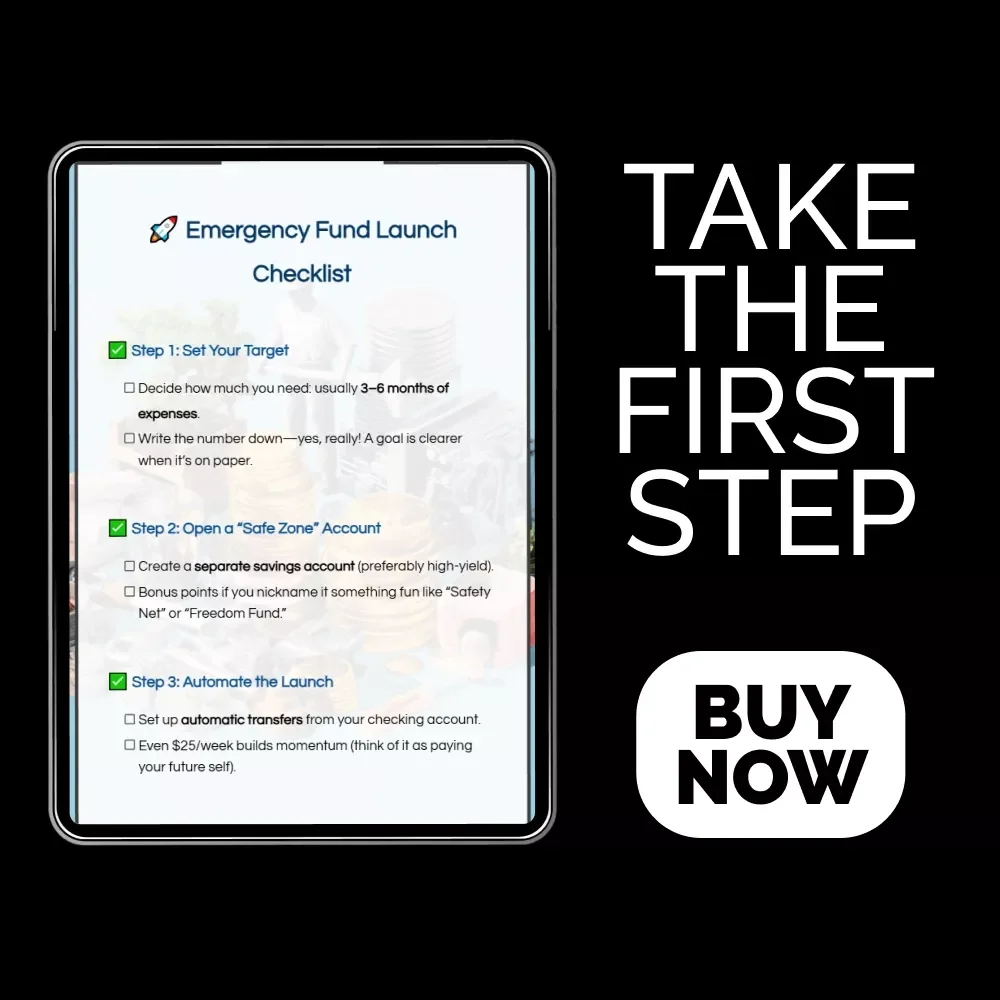 Emergency Fund Launch Checklist | Digital Download for Building Your Financial Safety Net