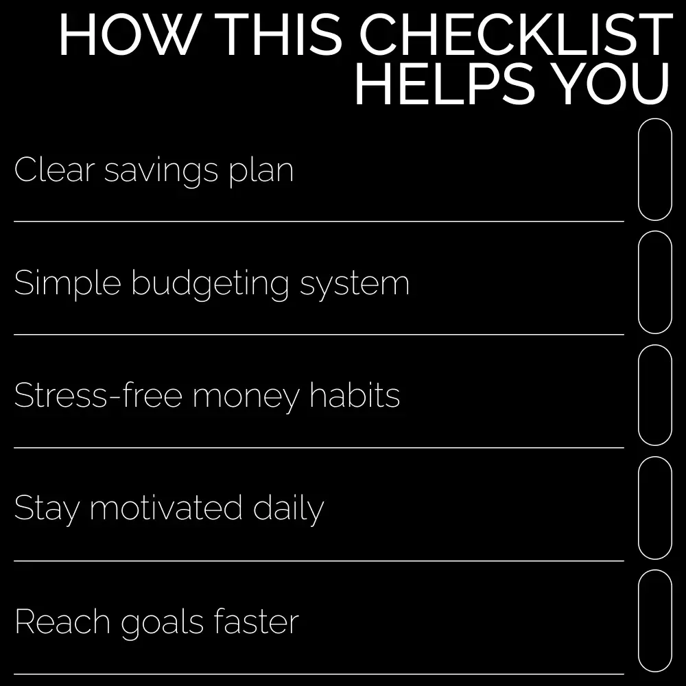 Your Apartment Savings Checklist | Digital Download Checklist for how to save money for an apartment | Budget Planner & Savings Guide