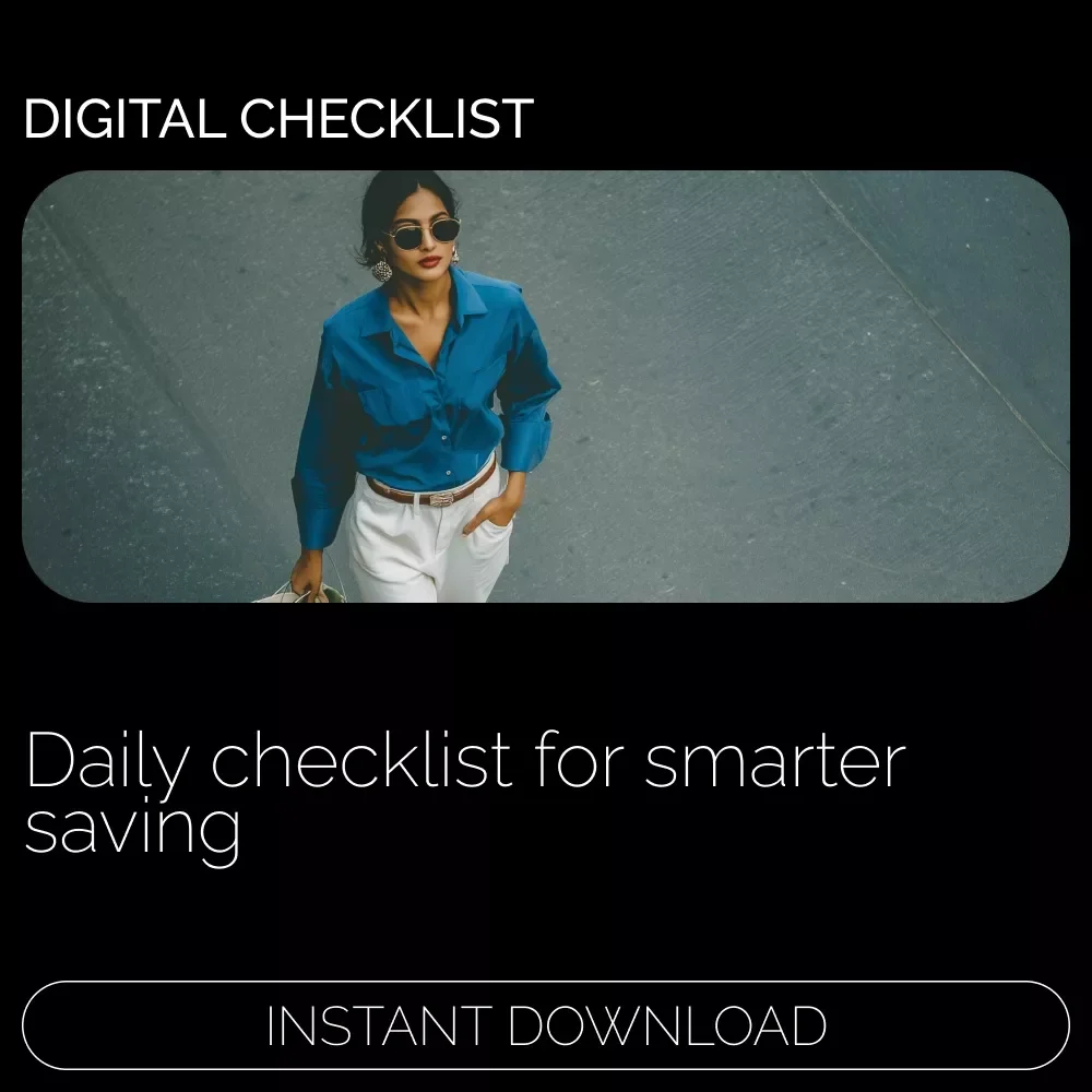 Daily Money Wins: Your Easy Savings Checklist 💰✨ | Printable Daily Budget Checklist | Simple Habits & AI Tools for Anyone Learning How to Save Money Daily