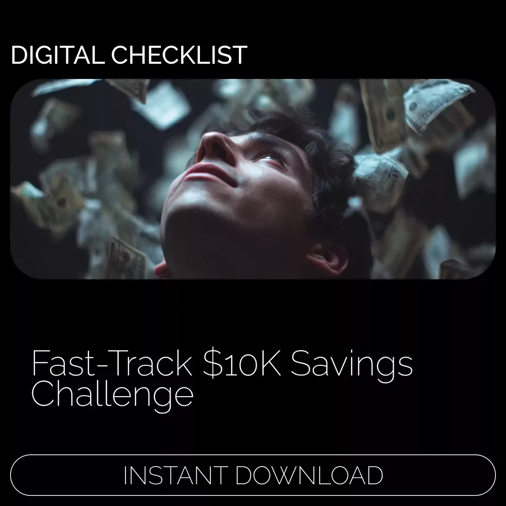 100-Day $10,000 Savings Challenge Checklist | Printable Savings Tracker | how to save 10000 in 100 days | Budget Planner for Fast Savings