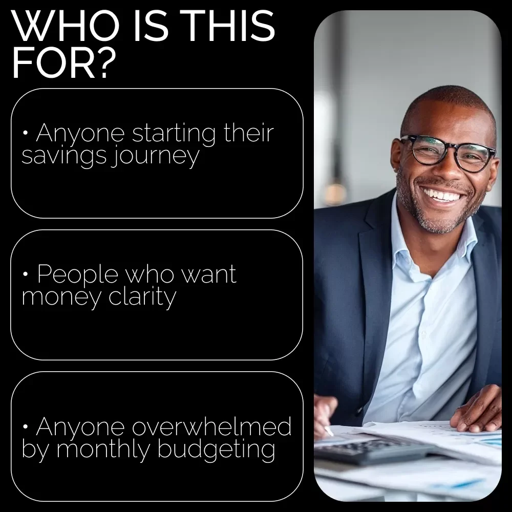 The Monthly Money Map Checklist | Simple Savings Planner to Know How Much to Save a Month | Budgeting & Financial Goal Tracker