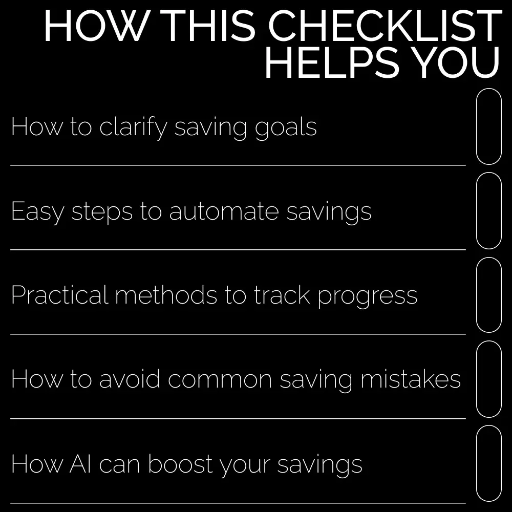 Habit-Building Saving Checklist – How to Develop Saving Habit in 7 Simple Steps