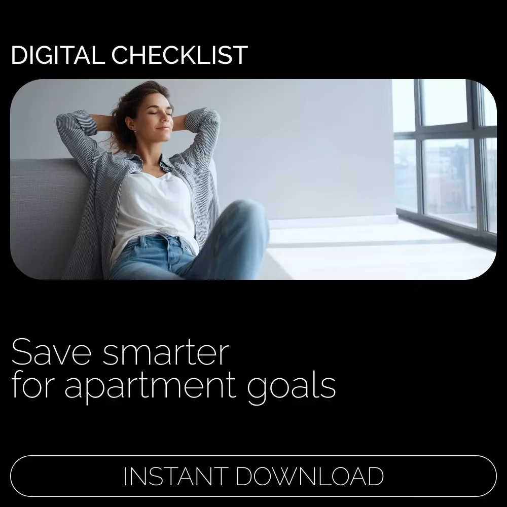 Your Apartment Savings Checklist | Digital Download Checklist for how to save money for an apartment | Budget Planner & Savings Guide