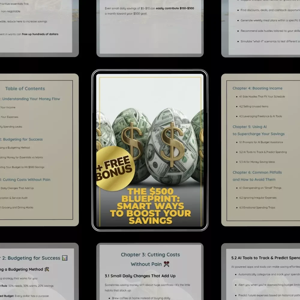 The $500 Blueprint: Smart Ways to Boost Your Savings | Practical Guide on How to Save 500 a Month with Budgeting, AI Tools & Real-Life Examples