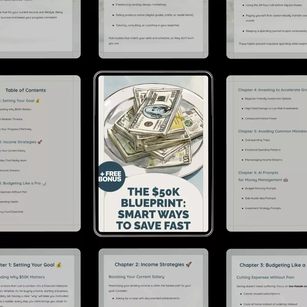 The $50K Blueprint: Smart Ways to Save Fast - Your Step-by-Step Guide to Saving $50K