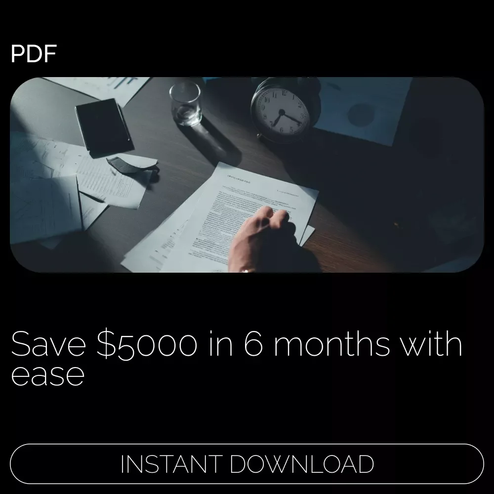 Save $5000 in 6 Months: Your Easy Calculator Guide - Digital Download for Smart Saving