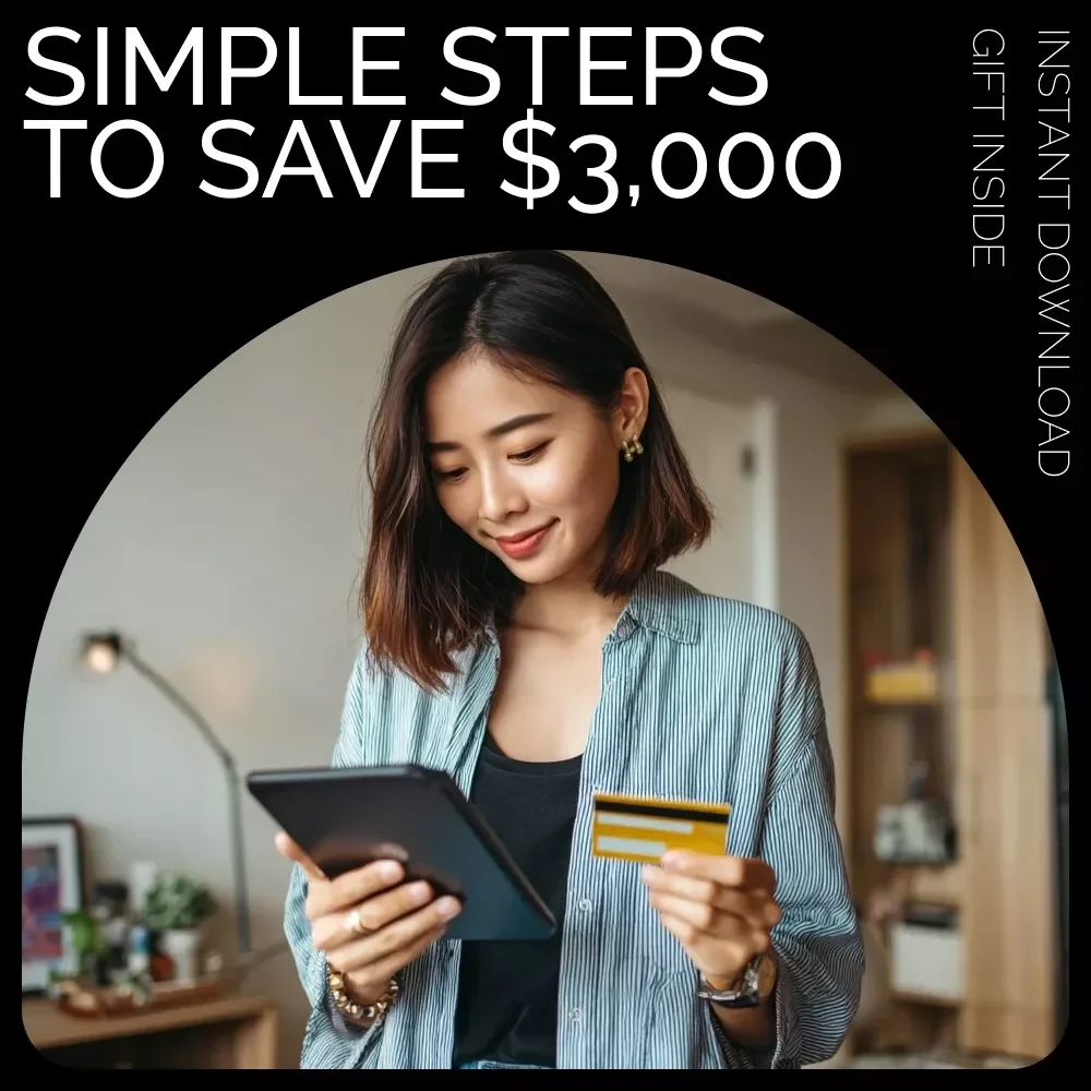 Action Steps to Save $3,000 in 6 Months Checklist | Simple Money-Saving Plan | How to Save 3000 in 6 Months Guide