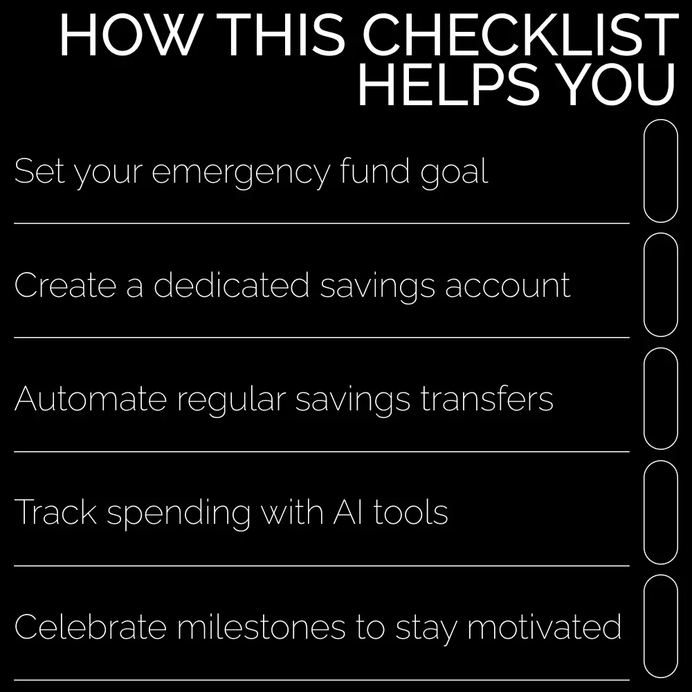 Emergency Fund Launch Checklist | Digital Download for Building Your Financial Safety Net