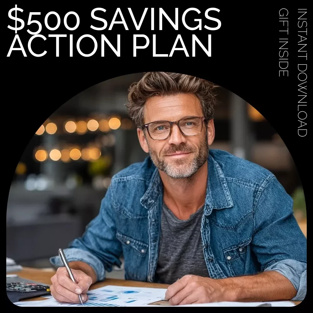 $500 Savings Action Plan | Checklist to Learn How to Save 500 a Month | Simple Monthly Money Reset