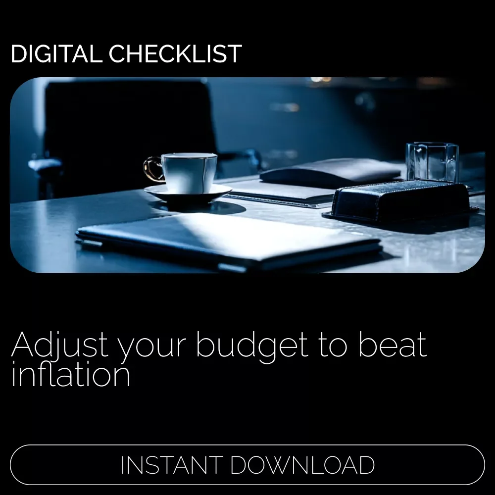 Inflation-Proof Budget Checklist | Simple Planner to Stay Ahead of Rising Costs | Smart Guide on how to adjust your budget for inflation