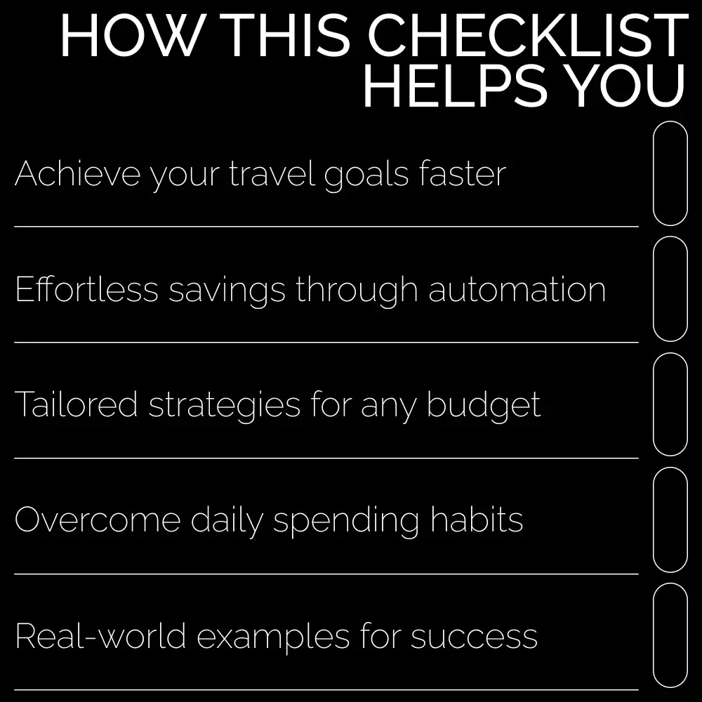 Travel Fund Mastery Checklist - How to Start Saving for Travel