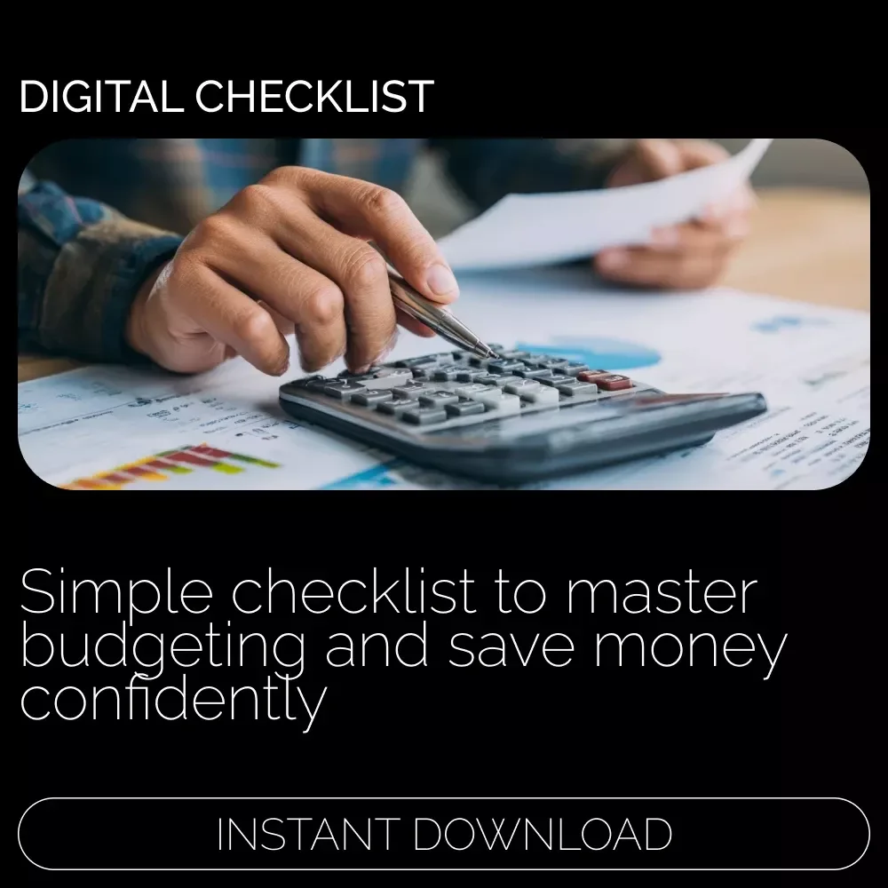 Master Your Budget and Save Like a Pro! – Printable Budget Checklist for Budgeting to Save Money, Smart Savings Planner, Digital Download