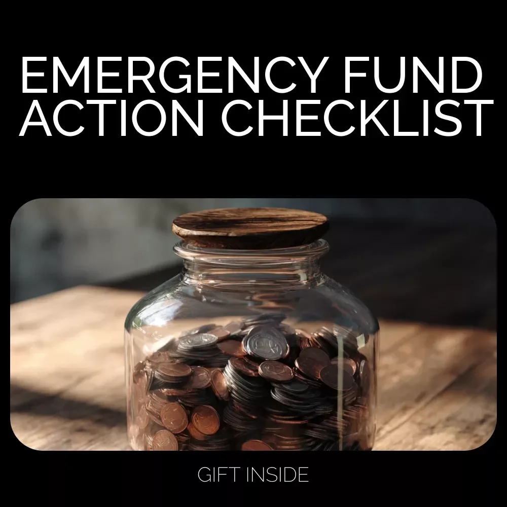 Emergency Fund Action Checklist | Building an Emergency Fund Checklist | Printable Money Checklist for Financial Stability & Savings Planning