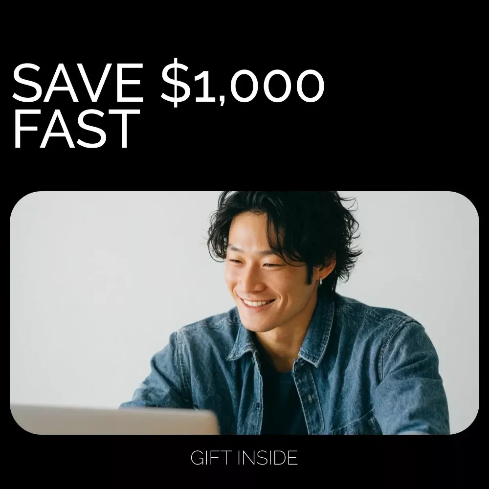 Save $1,000 Fast: Action Checklist | How to Save 1000 Step-by-Step Digital Checklist