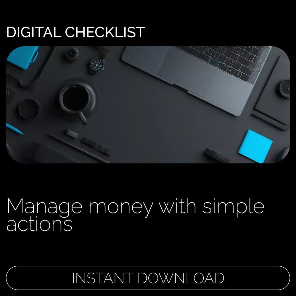 💸 Smart Money Moves: Action Checklist | Simple Guide for How to Manage and Save Money, Budget Planner, Savings Tracker, Digital Download