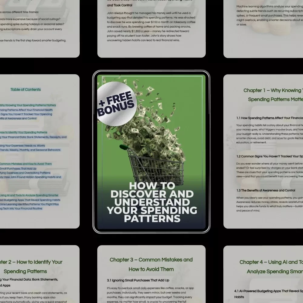 How to Discover and Understand Your Spending Patterns – Practical Money Guide, Budget Clarity Workbook, How to find spending patterns for Smarter Financial Habits