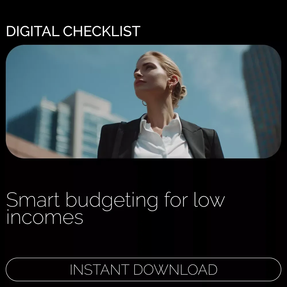 Low-Income Money Mastery Checklist – Printable Budget Planner PDF | Best Way to Save Money with Low Income | Simple Savings & Emergency Fund Builder