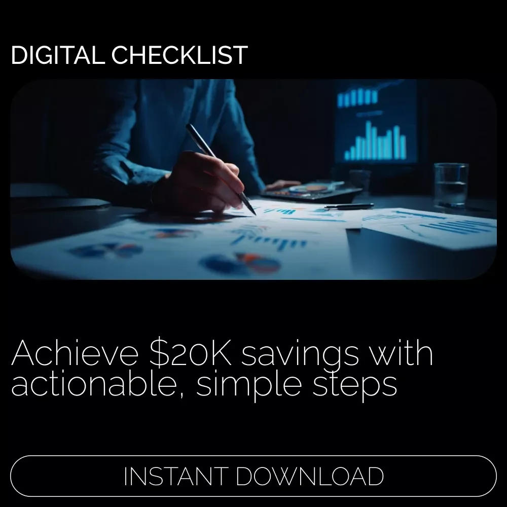 Your $20K Savings Action Plan - How to Save $20,000 in a Year Checklist