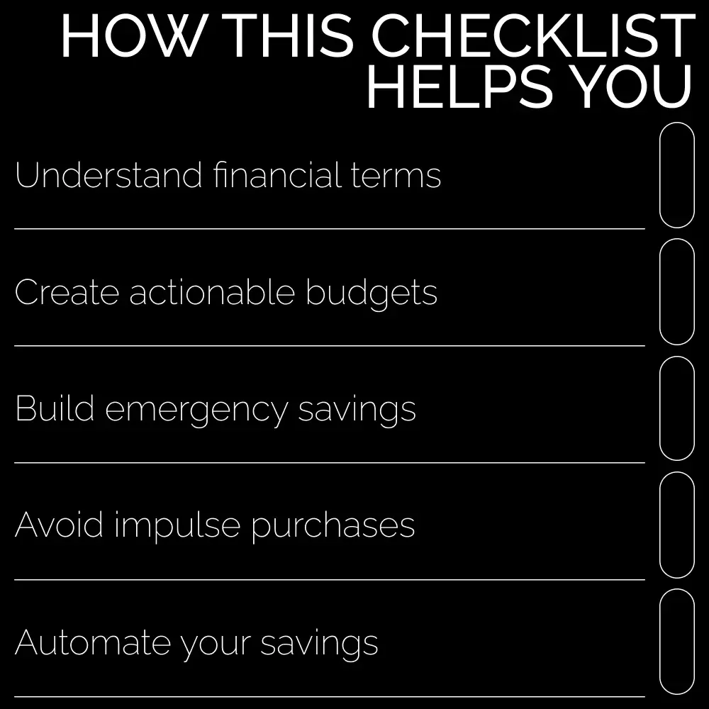 Checklist: Boost Your Saving Habits with Financial Literacy - Master Your Money & Improve Your Saving Strategy