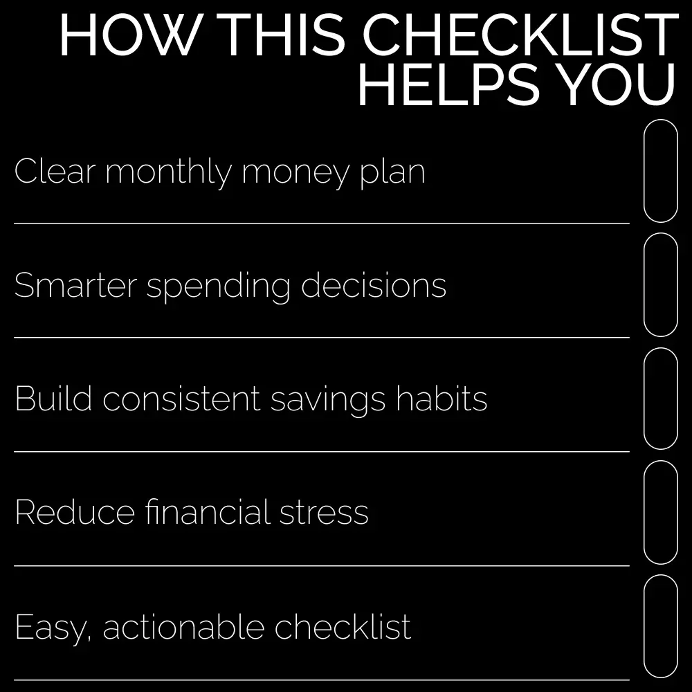 Budget Like a Boss: Your Quick-Action Checklist – How to Budget Your Money and Save | Simple Monthly Budget Planner & Savings Strategy Printable