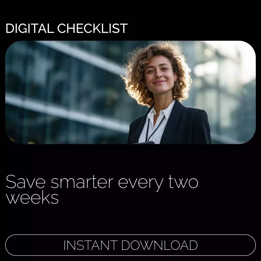 Checklist: Bi-Weekly Savings Made Simple – Printable Guide for Saving Money Every 2 Weeks, Budget Planner & Smart Financial Habit Tracker