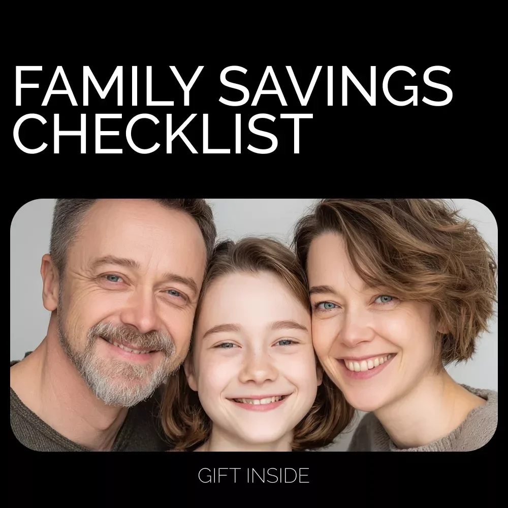 Family Money-Saving Checklist: How to Save Money as a Family – Digital Download Guide