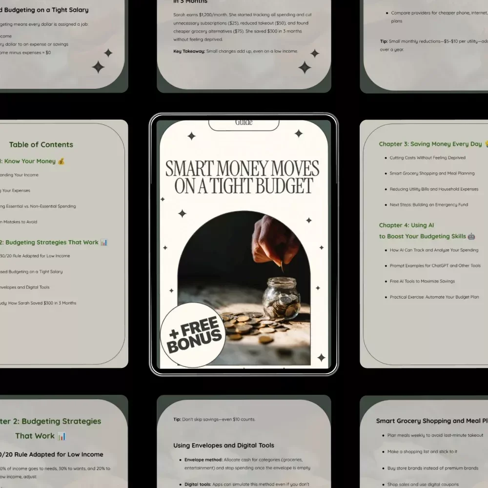 Smart Money Moves on a Tight Budget – How to Budget and Save Money on a Low Income Guide