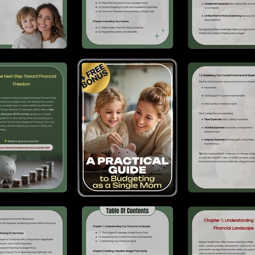 A Practical Guide to Budgeting as a Single Mom | Simple Money Planning eBook for Moms Learning how to budget as a single mom