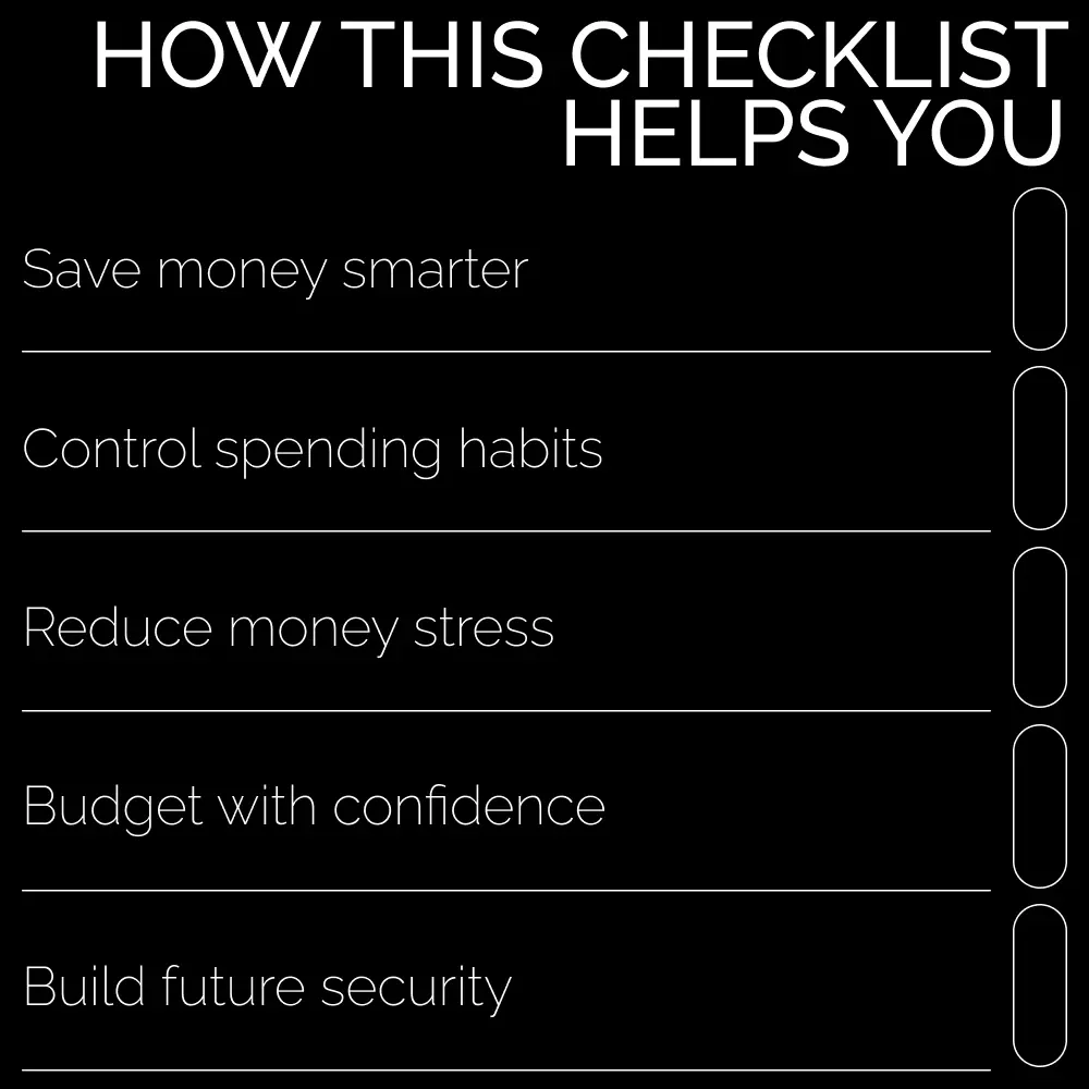 Uni Money Master Checklist | Student Budget Planner & Guide on how to save money as a uni student | Digital Download