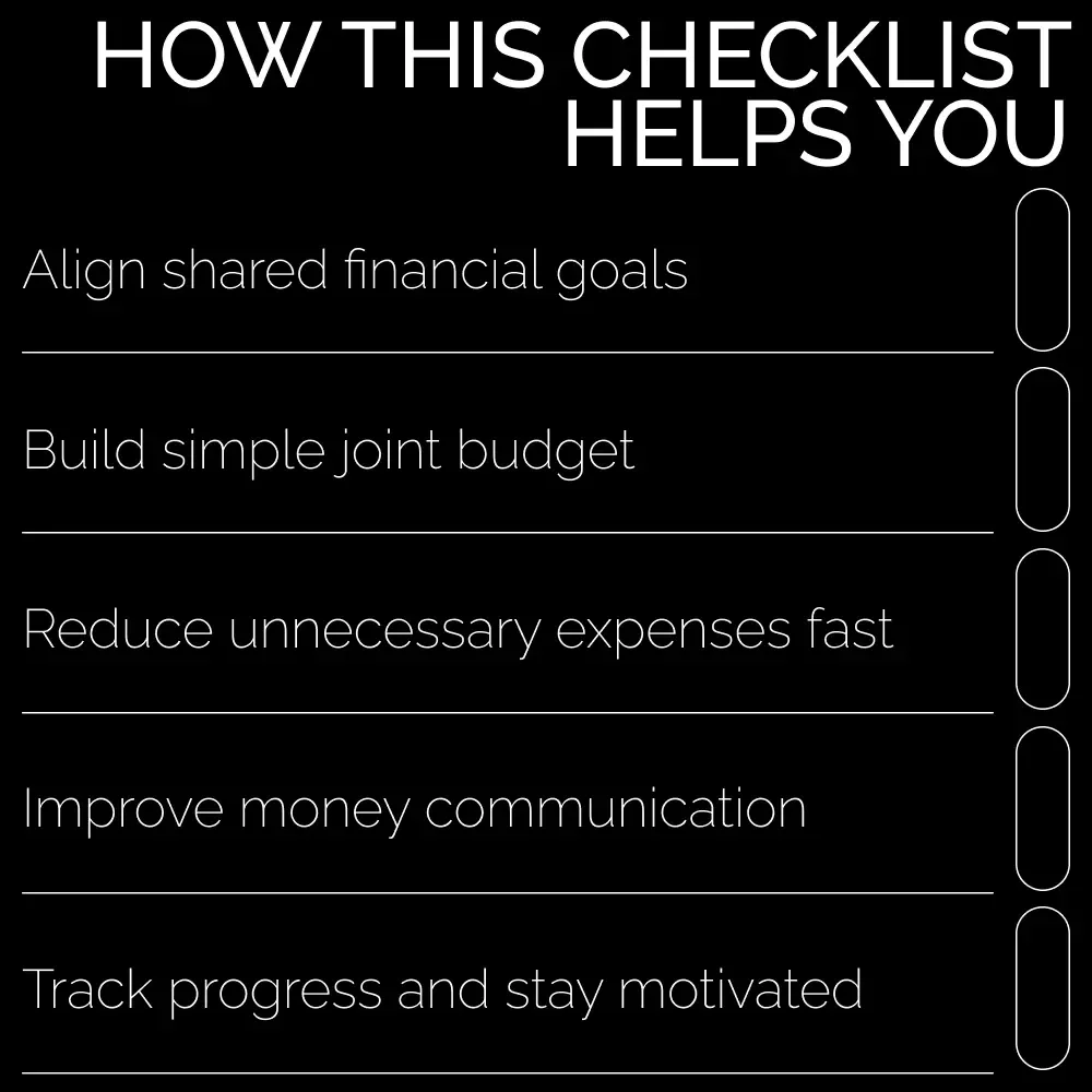 Couple’s Money-Saving Checklist – Best Way to Save Money with Your Partner, Printable Financial Planning & Budget Tracker for Couples