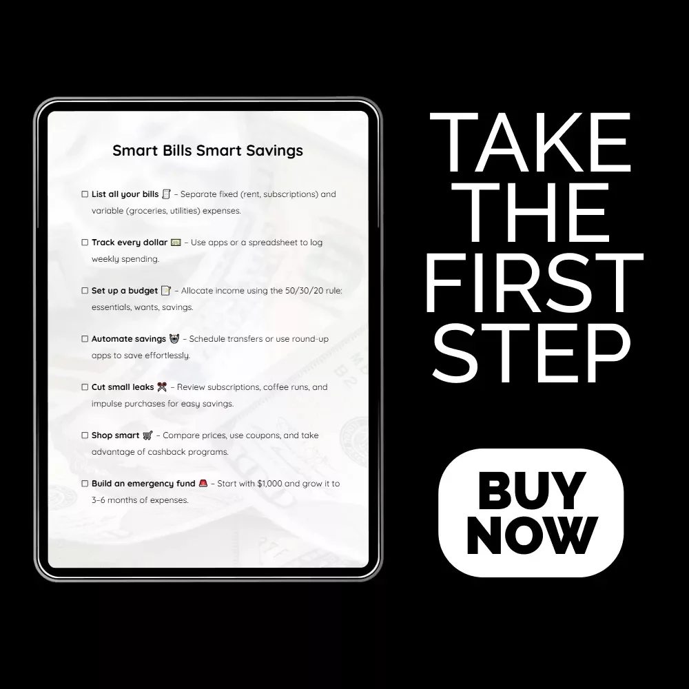 Smart Bills Smart Savings Checklist – How to Manage Bills and Save Money Like a Pro