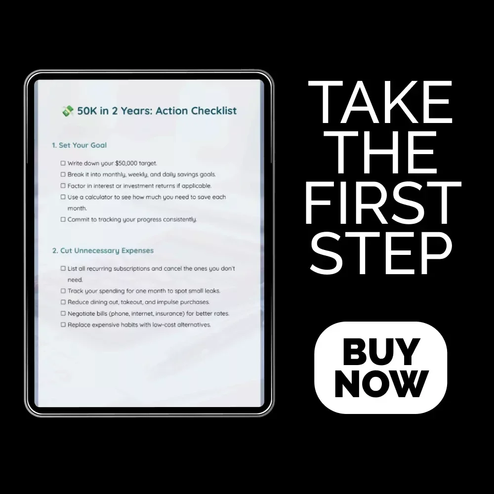 50K in 2 Years: Action Checklist – How to Save $50000 in 2 Years Calculator Included